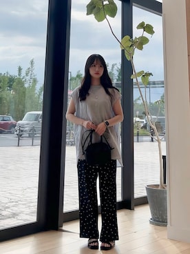 「アイテム（タンクトップ）」を使った、こなみさん（レディース・153cm）の夏コーディネート