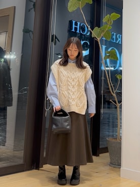 「アーバンリサーチドアーズ」｜こなみさん（レディース・153cm）の冬コーディネート