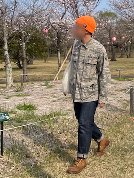 「MILITARY（ミリタリー）のアイテム」を使った、4'sさん（メンズ・173cm）の春コーディネート