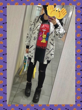 「ボーイッシュ」｜「アイテム（MA-1）」を使った、きむらっこさん（レディース・152cm）の秋コーディネート