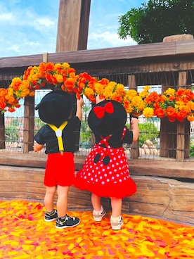 「アイテム（トップス）」を使った、Senさん（キッズ・80cm）の秋コーディネート