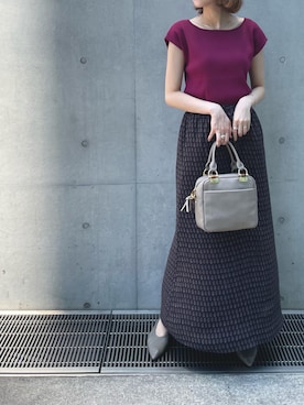 「RIVEDROITE」｜「アイテム（スリッポン）」を使った、MEGUMIさん（レディース・159cm）の夏コーディネート