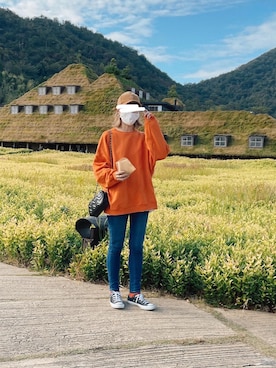 「via j（ヴィアジェイ）のアイテム（帽子）」を使った、mikippeさん（レディース・169cm）の秋コーディネート