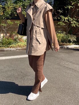 「はじめましてコーデ」｜「アイテム（その他アウター）」を使った、shiiさん（レディース・159cm）の春コーディネート