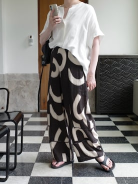 「OOFOS（ウーフォス）のアイテム」を使った、shiiさん（レディース・159cm）の夏コーディネート