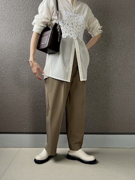 「MANOF（マノフ）のアイテム」を使った、shiiさん（レディース・159cm）の秋コーディネート