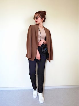 「NOFALL sango（ノーフォール サンゴ）のアイテム」を使った、michanさん（レディース・160cm）の春コーディネート