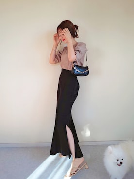 「マーメイドライン」｜michanさん（レディース・160cm）の夏コーディネート