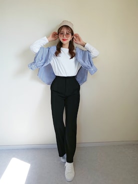 「NOFALL sango（ノーフォール サンゴ）のアイテム」を使った、michanさん（レディース・160cm）の春コーディネート