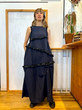 「黒コーデ」｜アッコさん（レディース・162cm）の夏コーディネート