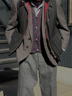 「Barbour（バブアー）のアイテム」を使った、ftさん（メンズ・183cm）の春コーディネート