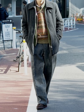 「BARACUTA（バラクータ）のアイテム（ジャケット/アウター）」を使った、ftさん（メンズ・183cm）の春コーディネート