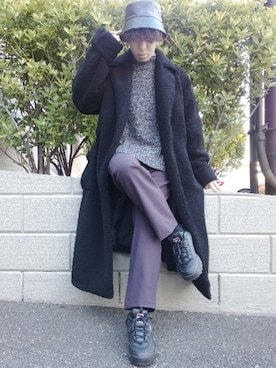 「CASPER JOHN（キャスパージョン）のアイテム（その他アウター）」を使った、湧さん（メンズ・166cm）の冬コーディネート