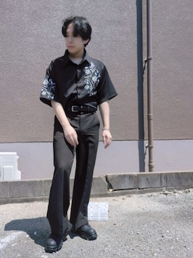 CLEL】Back Brushed TR Flare Slacks/バックブラッシュドTR