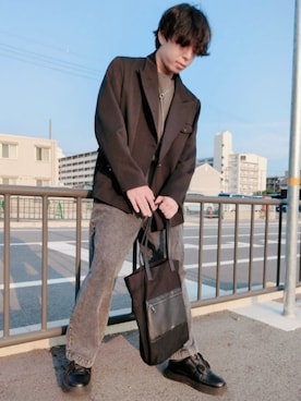 「アイテム（テーラードジャケット）」を使った、湧さん（メンズ・166cm）の夏コーディネート