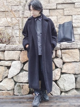 「CASPER JOHN（キャスパージョン）のアイテム（その他アウター）」を使った、湧さん（メンズ・166cm）の冬コーディネート