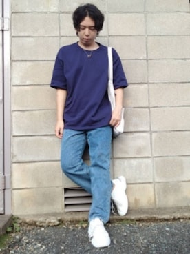 「SVEC（シュベック）のアイテム（スニーカー）」を使った、湧さん（メンズ・166cm）の夏コーディネート