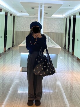 「initial（イニシャル）のアイテム」を使った、Vさん（レディース・155cm）の春コーディネート