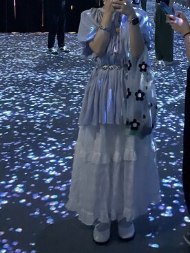 「blue」｜「アイテム（スカート）」を使った、Vさん（レディース・155cm）の春コーディネート