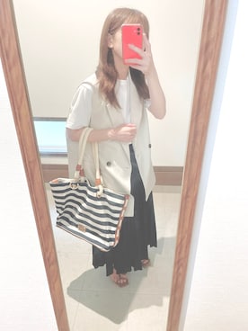 「rps（アールピーエス）のアイテム（ベスト）」を使った、rrrさん（レディース・154cm）の夏コーディネート