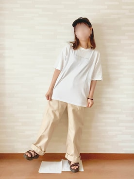 「BEN DAVIS（ベンデイビス）のアイテム（キャップ）」を使った、rikoさん（レディース・152cm）の夏コーディネート