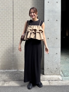 「titivate（ティティベイト）のアイテム（ワンピース/ドレス）」を使った、titivateさん（レディース・163cm）の春コーディネート