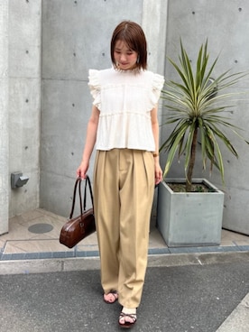 「titivate（ティティベイト）のアイテム（サンダル）」を使った、titivateさん（レディース・163cm）の夏コーディネート