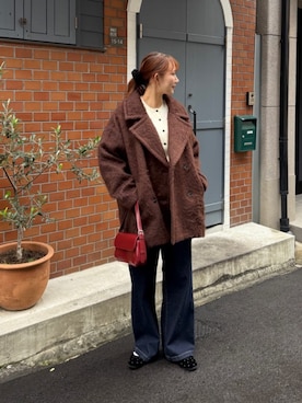 「アイテム（バレエシューズ）」を使った、titivateさん（レディース・158cm）の冬コーディネート