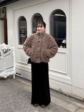 「titivate（ティティベイト）のアイテム（スカート）」を使った、titivateさん（レディース・162cm）の冬コーディネート