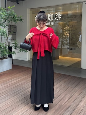 「titivate（ティティベイト）のアイテム（バレエシューズ）」を使った、titivateさん（レディース・162cm）の秋コーディネート