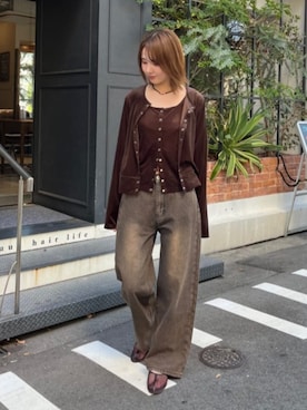 「アイテム（カーディガン/ボレロ）」を使った、titivateさん（レディース・163cm）の夏コーディネート