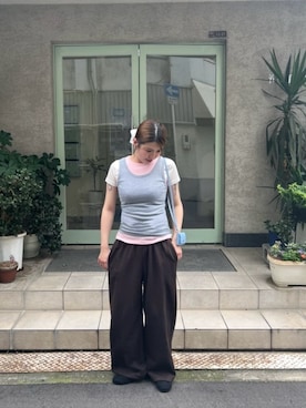 「miette（ミエット）のアイテム」を使った、titivateさん（レディース・165cm）の夏コーディネート