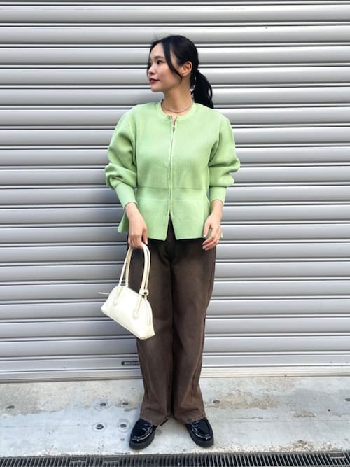 Wジップペプラムニットカーディガン（カーディガン/ボレロ