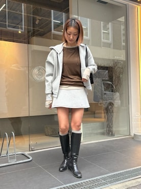 「アイテム（スカート）」を使った、titivateさん（レディース・166cm）の冬コーディネート