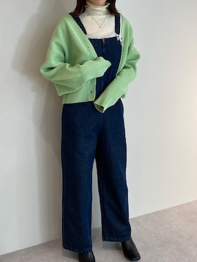 「titivate（ティティベイト）のアイテム（オールインワン・サロペット）」を使った、titivateさん（レディース・162cm）の秋コーディネート
