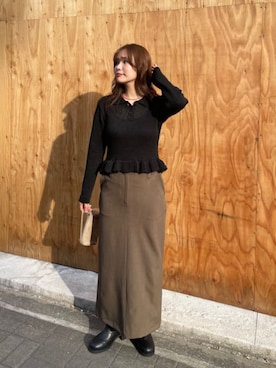 「miette（ミエット）のアイテム」を使った、titivateさん（レディース・158cm）の冬コーディネート