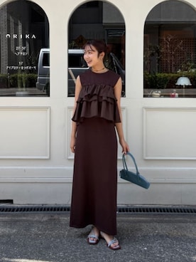 「titivate（ティティベイト）のアイテム（ワンピース/ドレス）」を使った、titivateさん（レディース・157cm）の春コーディネート