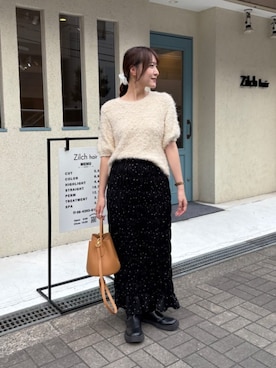 「titivate（ティティベイト）のアイテム（スカート）」を使った、titivateさん（レディース・163cm）の秋コーディネート