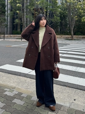 「アイテム（デニムパンツ）」を使った、titivateさん（レディース・157cm）の冬コーディネート