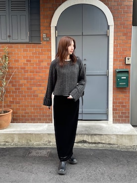 「titivate（ティティベイト）のアイテム（ニット/セーター）」を使った、titivateさん（レディース・167cm）の秋コーディネート