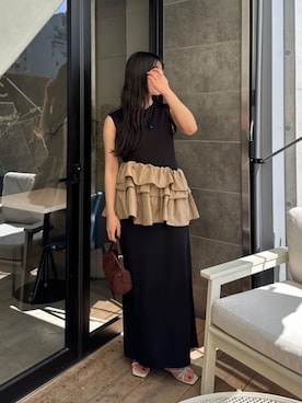 「titivate（ティティベイト）のアイテム（ワンピース/ドレス）」を使った、titivateさん（レディース・157cm）の春コーディネート