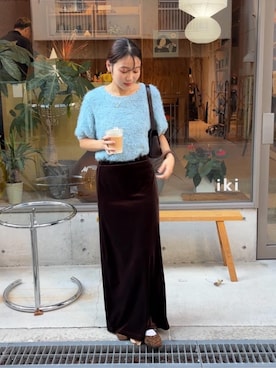 「titivate（ティティベイト）のアイテム（ニット/セーター）」を使った、titivateさん（レディース・157cm）の秋コーディネート