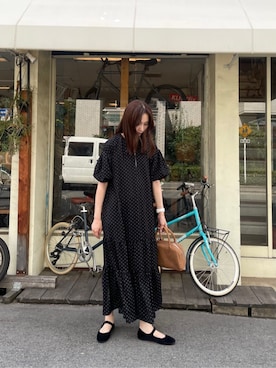 「titivate（ティティベイト）のアイテム（バレエシューズ）」を使った、titivateさん（レディース・167cm）の秋コーディネート