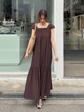 「titivate（ティティベイト）のアイテム（ワンピース/ドレス）」を使った、titivateさん（レディース・163cm）の春コーディネート