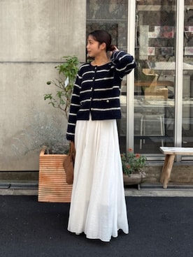 「titivate（ティティベイト）のアイテム（スカート）」を使った、titivateさん（レディース・157cm）の秋コーディネート