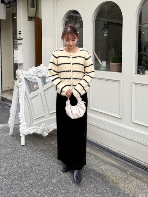 セール】プチループゴールド釦ニットカーディガン（カーディガン