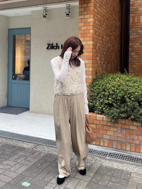 「アイテム（バレエシューズ）」を使った、titivateさん（レディース・167cm）の秋コーディネート