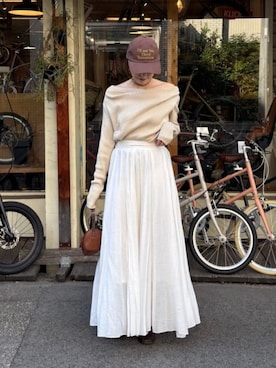 「titivate（ティティベイト）のアイテム（ニット/セーター）」を使った、titivateさん（レディース・163cm）の秋コーディネート