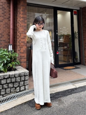 「titivate（ティティベイト）のアイテム（ワンピース/ドレス）」を使った、titivateさん（レディース・157cm）の冬コーディネート