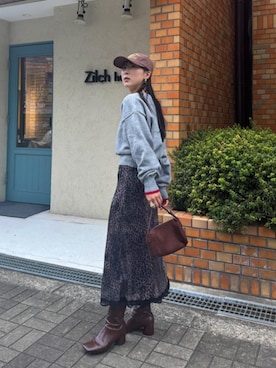 「titivate（ティティベイト）のアイテム（ニット/セーター）」を使った、titivateさん（レディース・157cm）の秋コーディネート